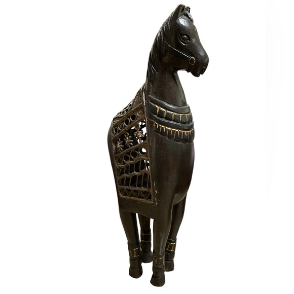 Vintage Hand carved wooden horse - Picture 2 of 5
